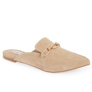 Steve Madden Beige Suede Slip-On Loafers